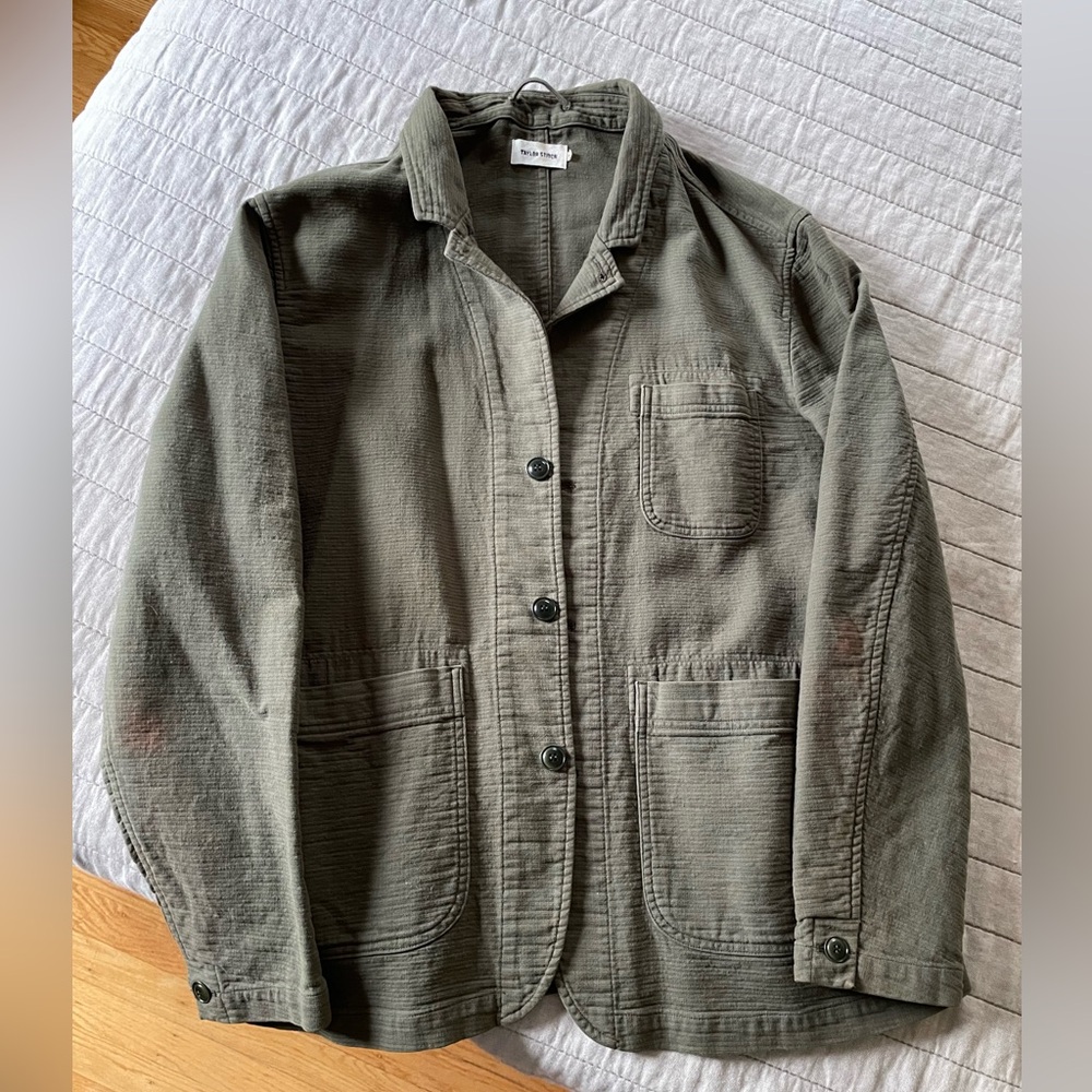 Taylor Stitch Emerson Jacket in Olive Double Cloth